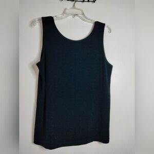 Chico's Travelers (Size 3/XL/16) Navy Blue Stretch Scoop Neck Sleeveless Tank
